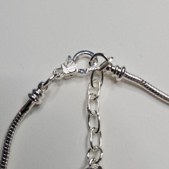 NWT Pandora Style Charm Bracelet Glitter Mermaids Tail Ceramic Beads Premium M/L - Picture 8 of 8